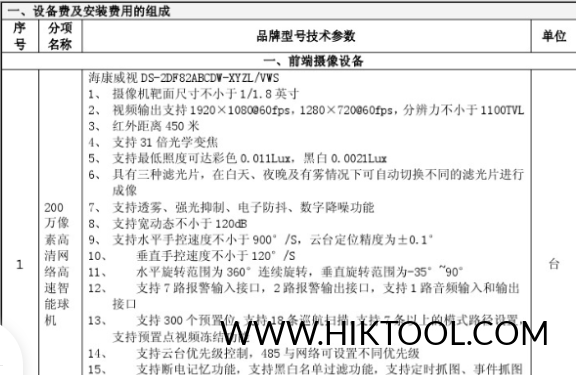 海康球机 DS-2DF82ABCDW-XYZ VWS 镜头R3主控（无萤石云功能）-汇科工具笔记